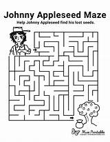 Appleseed Maze Mazes sketch template