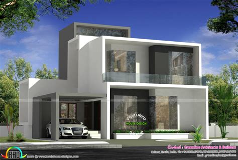 cute simple contemporary house plan kerala home design  floor plans  dream houses