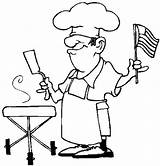 Coloring Pages July 4th Parade Bbq Independence Fourth Chef Apron Getdrawings Related Posts sketch template