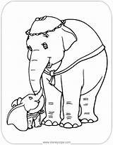 Dumbo Coloring Pages Disney Disneyclips Jumbo sketch template