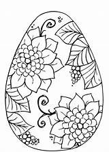 Coloring Easter Egg Printable Pages Adults Print sketch template