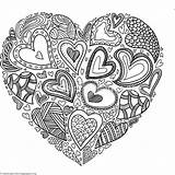 Getcoloringpages Zentangle Herz Herzform Mandalas Malvorlagen Erwachsene Ausmalbild Maite sketch template