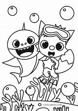 Pinkfong Tiburon Tiburón Cool2bkids Emojis sketch template