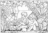 Fairies Adults Tinkerbell Coloringhome sketch template