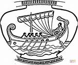 Vase Griechenland Grega Gregos Greci Vasi Stampare Vasos Disegno Nave Egyptian Antiga Barcos Jarrones Griego Grécia Romanos Ausmalbild Crie Cerâmicas sketch template