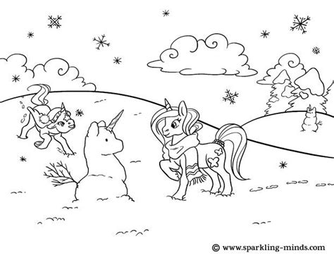 unicorns playing   snowunicorn coloring page sparkling minds