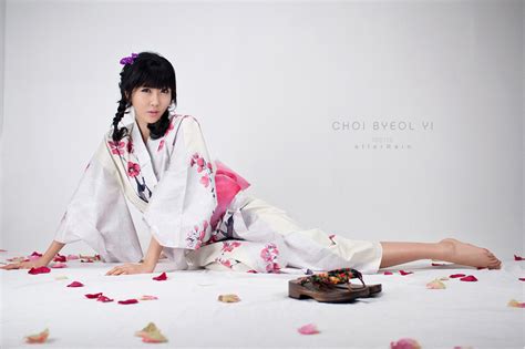 the best beautiful sexy gril choi byul i in kimono
