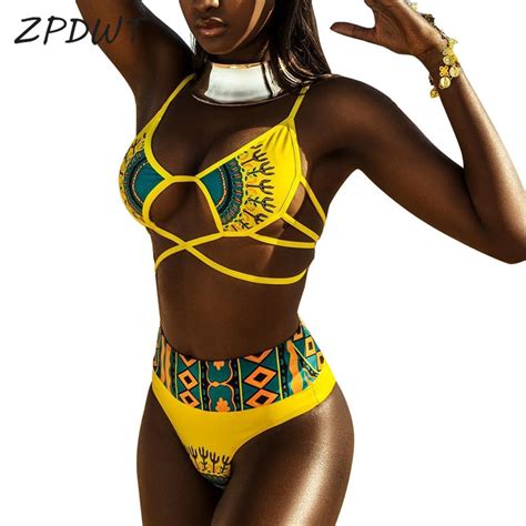 Buy Zpdwt Sexy Tribal Print Bathing Suit Women African