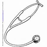 Coloring Doctor Pages Tools Kids Clipart Doctors Printable Stethoscope Hospital Colouring Family Jobs People Color Template Stetoscope Cliparts Sheets Library sketch template