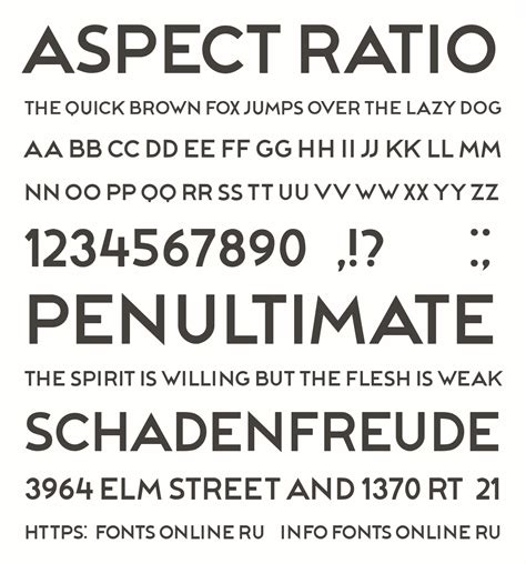aspect ratio font