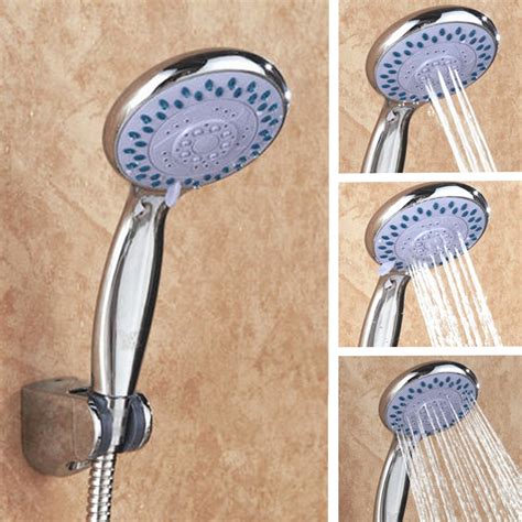 New 3 Mode Function Water Saving Shower Head Set Abs Chrome Pressurized