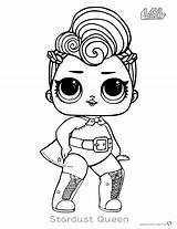 Lol Coloring Surprise Pages Doll Stardust Queen Printable Colouring Dolls Bettercoloring Print Color Getcolorings Categories Colorings sketch template