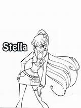 Stella Winx Pages Coloring Club Girls Recommended sketch template