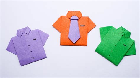 easy origami paper shirt  tie    paper shirt  tie step