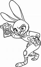 Hopps Judy Zootopia Pages Wecoloringpage sketch template