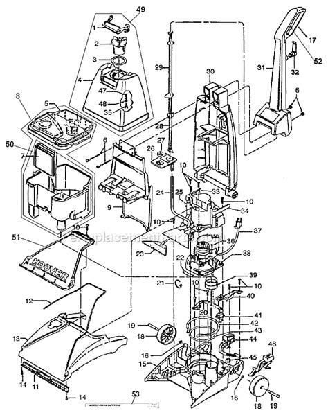 rug doctor repair parts home design ideas hoover fh parts list  diagram