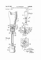 Leg Prosthetic Drawing Patents Patent sketch template