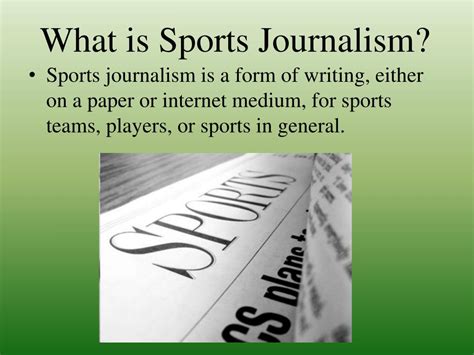 sports journalism  sports broadcasting powerpoint