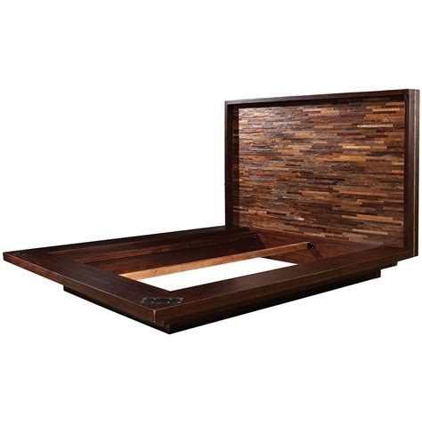 reclaimed wood rustic devon king platform bed frame zin home