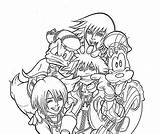 Kingdom Hearts Coloring Pages Printable Roxas Choose Board Heart Xion sketch template