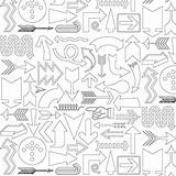 Direction Spoonflower Arrows Compass Symbol Coloring Fabric Own Any Travel Color sketch template