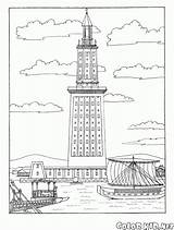 Coloring Mausoleum Halicarnassus Alexandria Lighthouse Pages Colouring Castle Gif Color Drawing Se Google Egypt sketch template