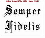 Semper Fidelis Usmc Corps sketch template