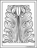Coloring Geometric Pages Leaf Acanthus Ornate Print Color Printable Customize Detailed Pdf Getdrawings Getcolorings sketch template