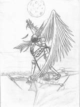 Angel Demon Drawing Vs Getdrawings sketch template