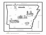 Arkansas Map Worksheets Coloring History Printable Maps State Kids States Blank United Usa Geography Worksheet sketch template