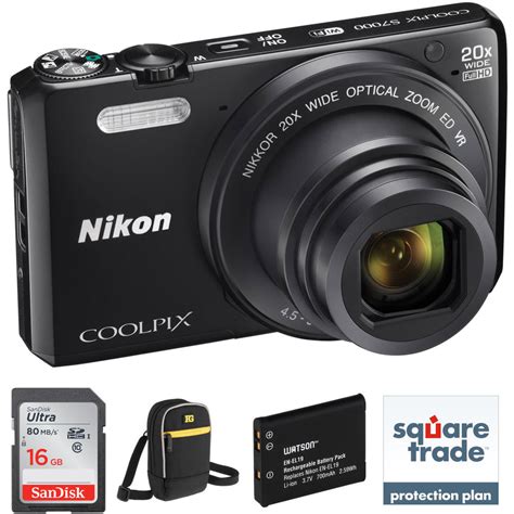 nikon coolpix  digital camera deluxe kit bh photo video