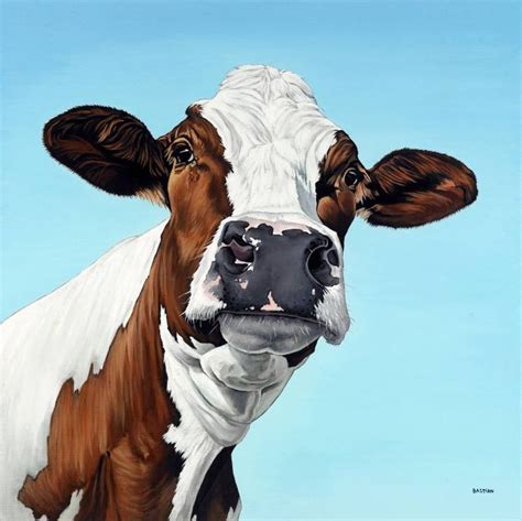 saatchi art   painting  clara bastian  art farm animal