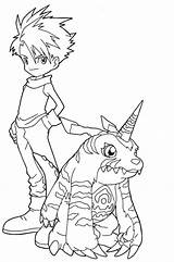 Digimon Coloring Pages Gabumon Matt Para Cute Colorir Kids Cartoon Desenhos Colouring Salvo Sheets Printable sketch template