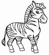 Zebra Coloring Clipart Printable Pages Smiling Kids Horse Book sketch template