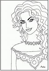Coloring Pages Beautiful Woman Women Lady Printable Pretty Girl Color Sheets Print People Kids Adult Girls Police Books Stunning Getcolorings sketch template