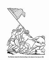 Coloring Pages Memorial Veterans Kids Flag Iwo Jima Printables Marines American Sheets Adult Symbols Patriotic Usa Sheet History Army sketch template
