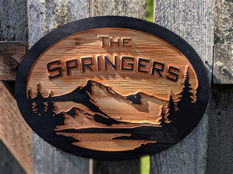 custom personalized carved  outdoor wood sign etsy carved wood