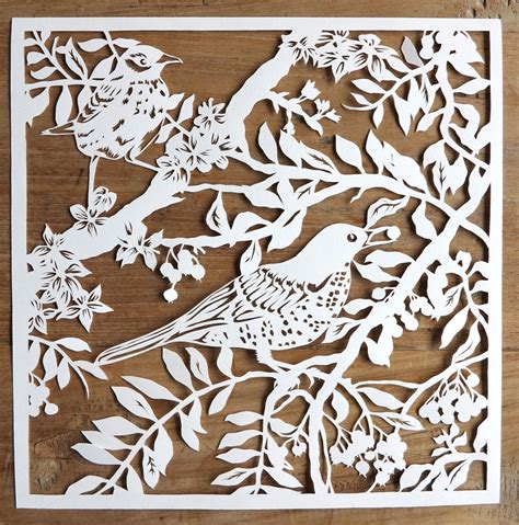 papercutting handcut paper cut art bird papercut