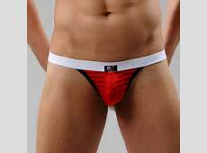 back Thongs Mens Stripes See Through Bikini Underwear Briefs Underpant