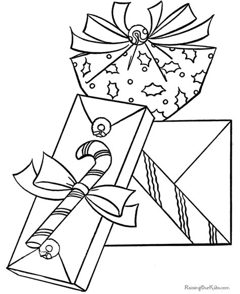 christmas presents coloring pages