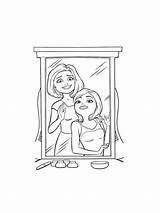 Mirror Coloring Pages Printable Kids sketch template