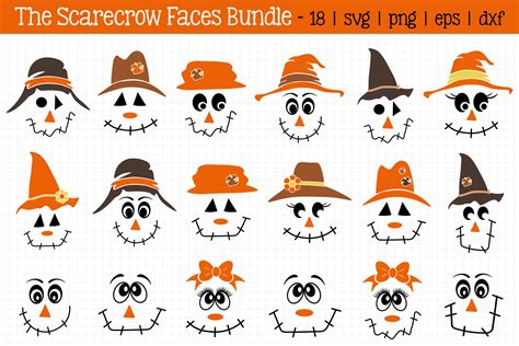 printable scarecrow face stencil printable world holiday
