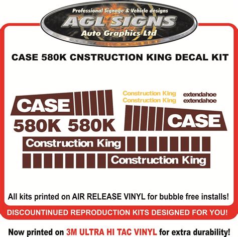 case  construction king extendahoe replacement decal kit cu