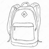 Backpack Sketch Stock Illustration Casual Depositphotos Vector Nikiteev sketch template