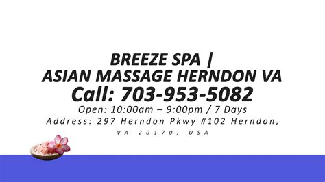 breeze spa  relaxing asian massage  herndon youtube