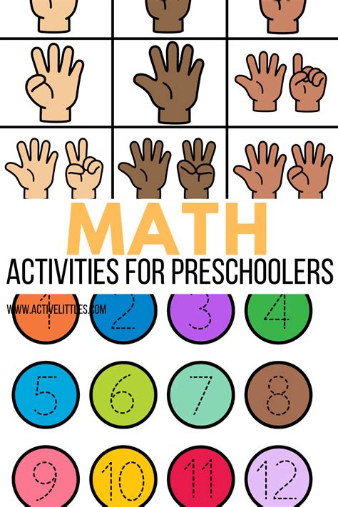 math activities  preschoolers active littles