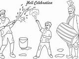 Holi Coloring Pages Getcolorings Colorings Festival Kids sketch template
