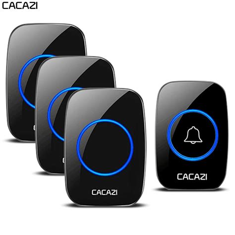cacazi wireless doorbell waterproof  battery transmitter  receivers  remote home calling
