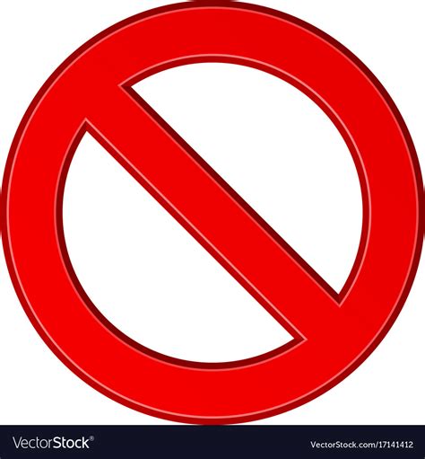 red blank ban sign royalty free vector image vectorstock
