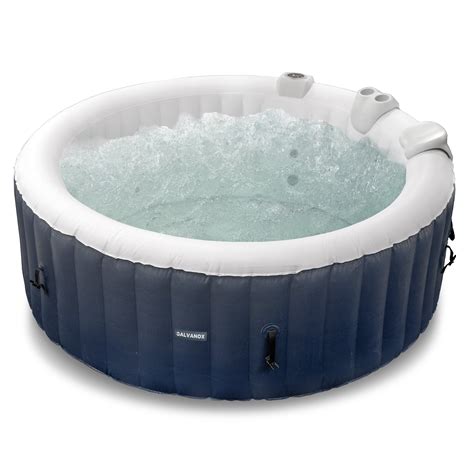 inflatable hot tub   person blow  portable spa  built  heater  bubble massage